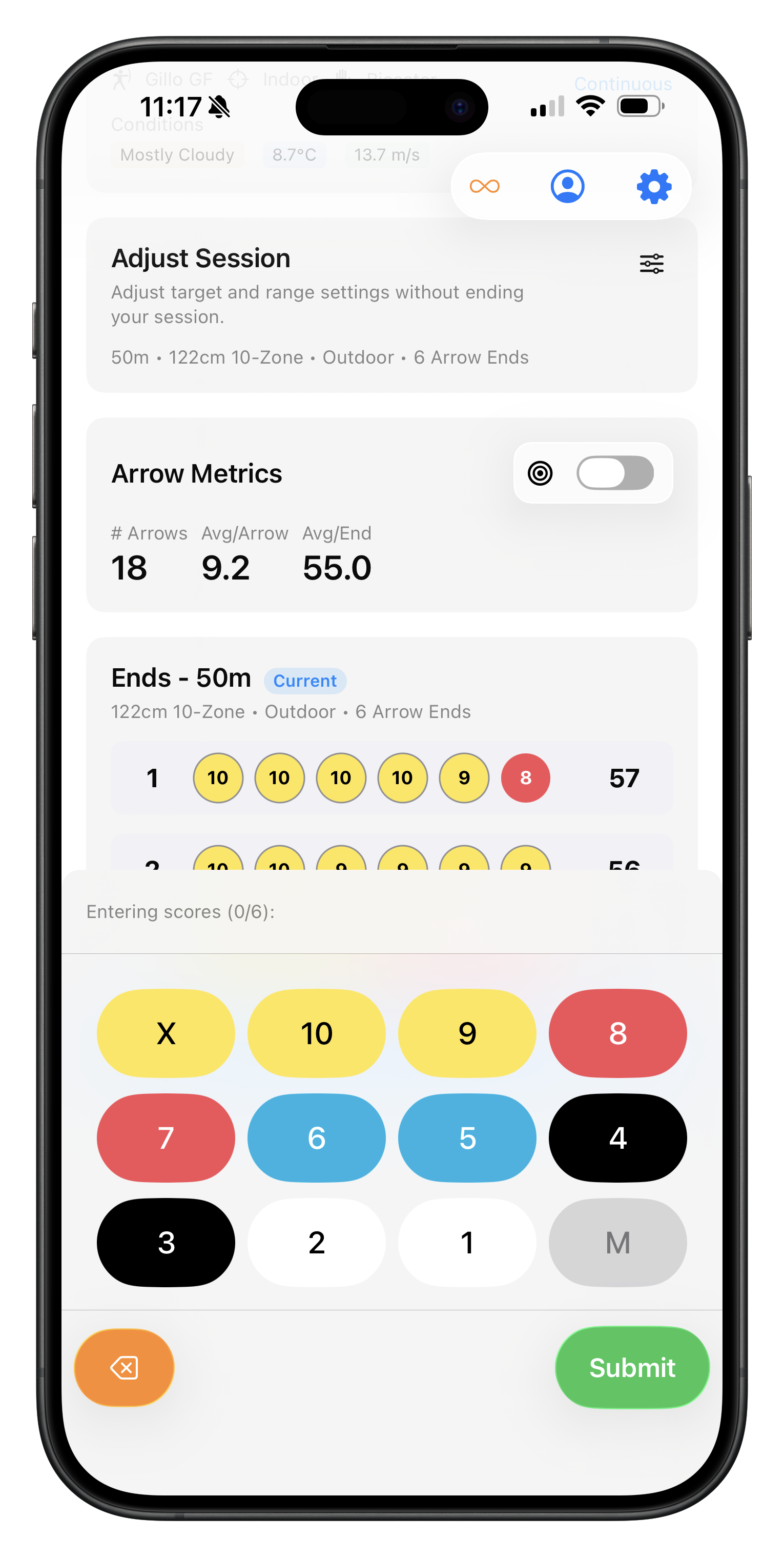 Numeric input screenshot